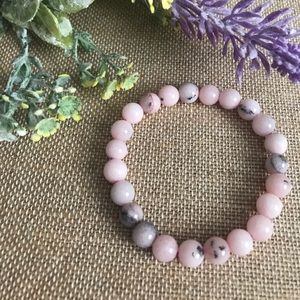 Natural pink opal crystal